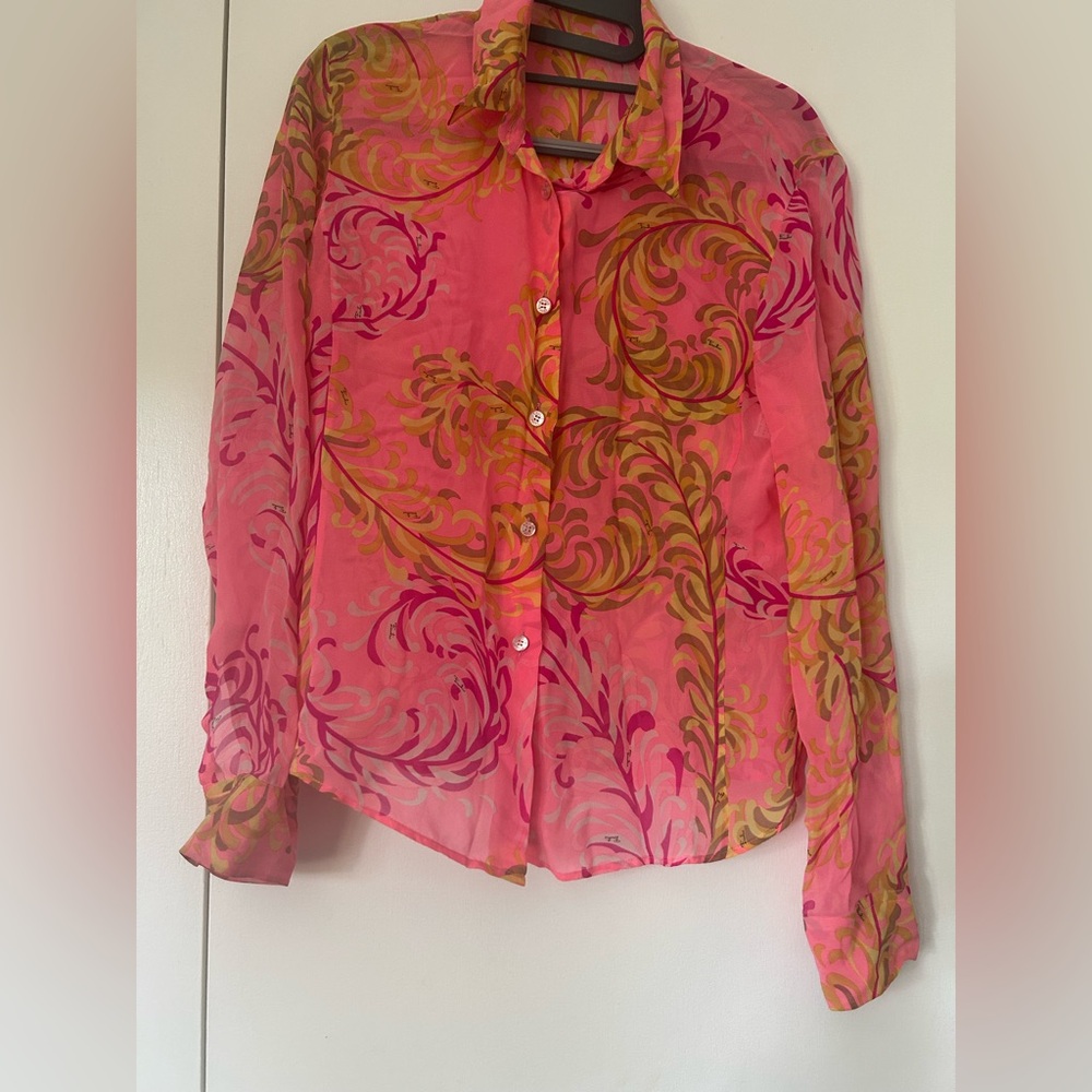 Emilio Pucci Pink and Yellow Blouse
